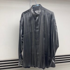 Men’s Pavo Metallic Silver Shirt
